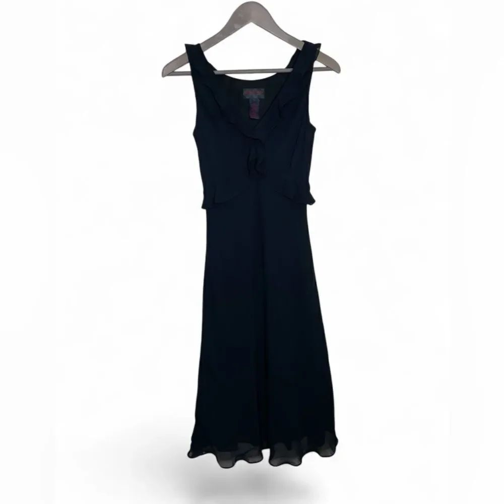 Ralph by Ralph Lauren Black Sleeveless V Neck Dress Size 2